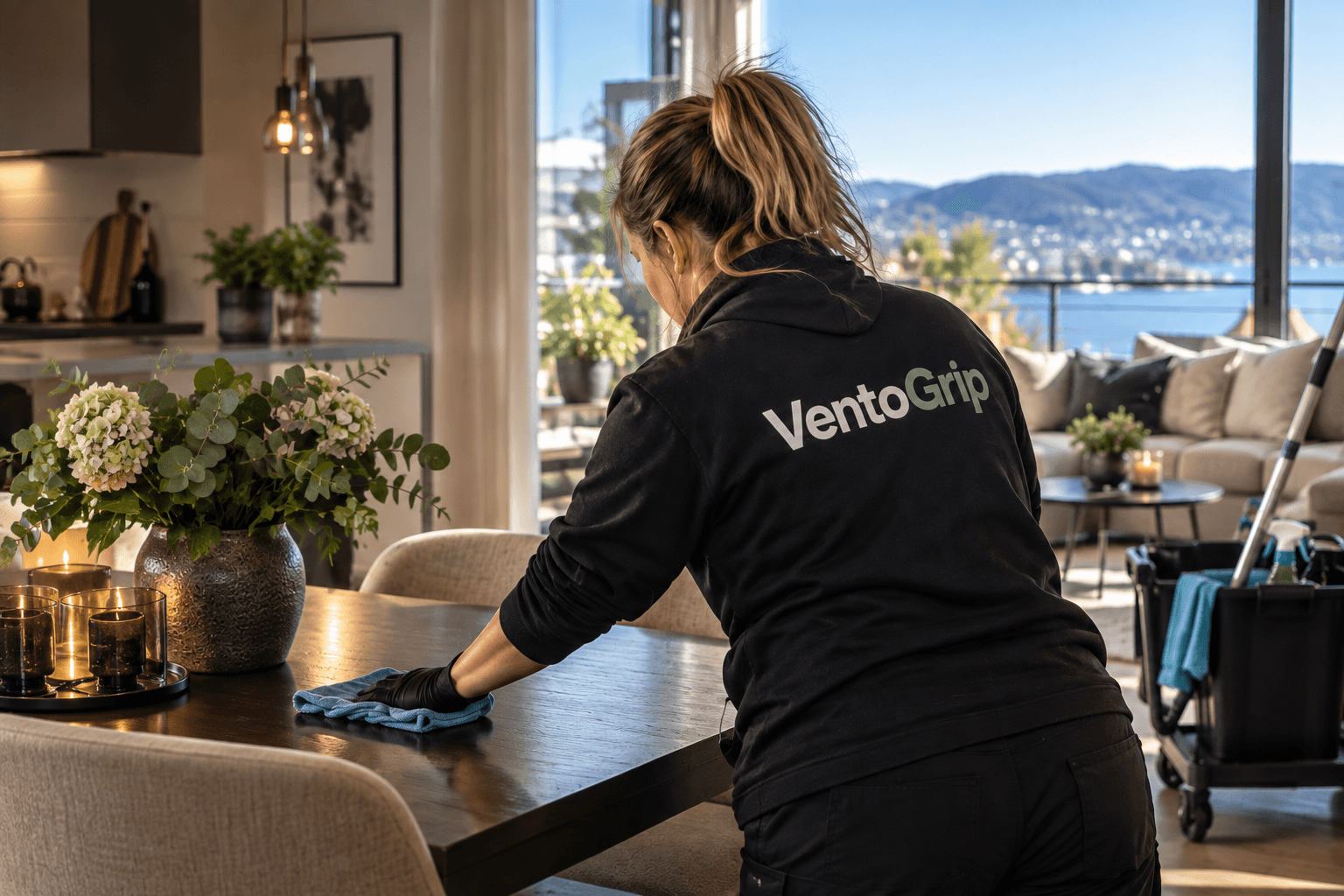 VentoGrip i et hjem med utsikt over fjorden